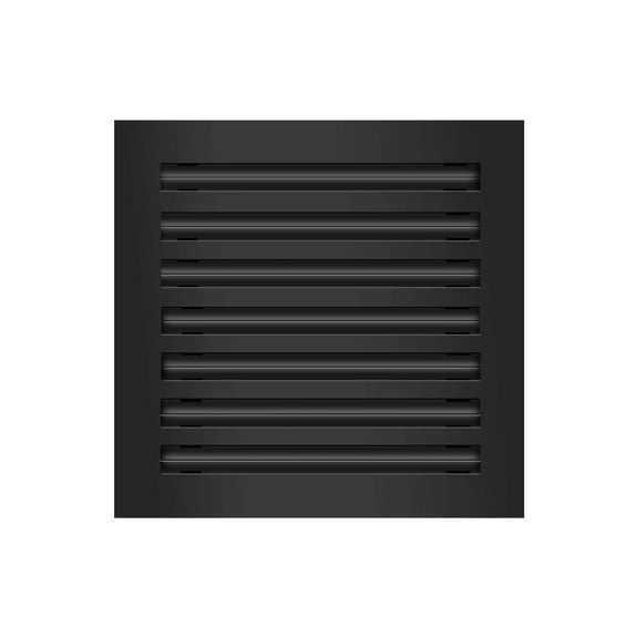 BUILDMART - 14x14 Modern AC Vent Cover - Decorative Black Aluminum Air Vent - Standard Linear Slot Diffuser - Heating and Cooling Register Grille for Ceiling, Walls & Floors - Texas Buildmart