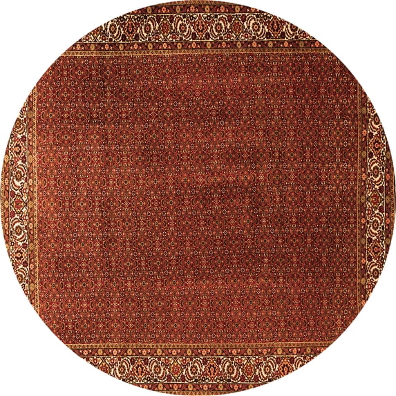 Ahgly Company Indoor Round Persian Orange Traditional Area Rugs, 6' Round