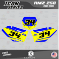 thumbnail image 3 of Kalair GFX Graphics Kit for Suzuki RMZ250 (2007-2009) Icon Series, 3 of 5
