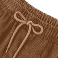 thumbnail image 7 of Diufon Corduroy Straight Pants for Women Elastic Waist Drawstring Lounge Pants Solid Color Pants with Pockets, 7 of 7