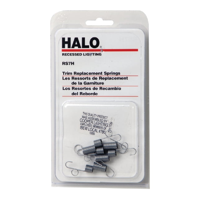 Resortes helicoidales de repuesto HALO RS7H para uso con embellecedores, paquete en blíster de 4, color plateado