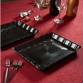 thumbnail image 4 of Bandejas de servicio Plasticpro rectangulares, 23 x 33 cm, desechables, 12 unidades, negras, 4 of 9