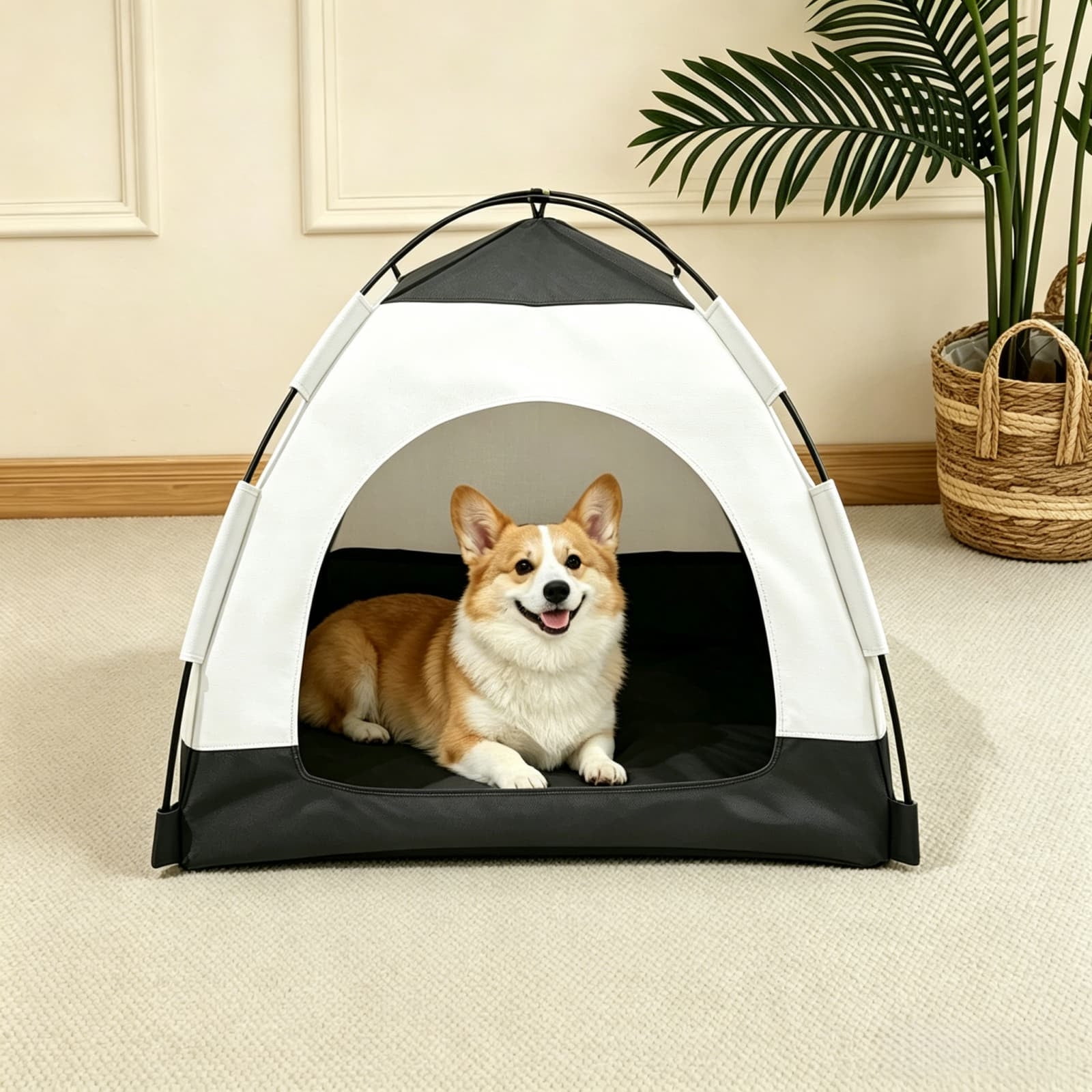 AuroraX Dog Toys for Small Dogs Christmas Portable Dog Bed for Travel Breathable Lightweight Foldable Durable Indoor Outdoor Pet Supplies Black National Dog Day International Cat Day