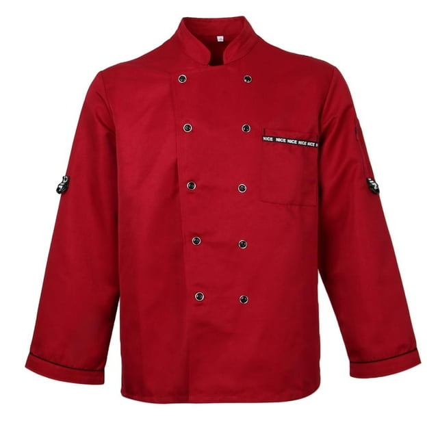 Milaget Veste de Chef à Manches pour Hommes et Femmes, Veste d'Uniforme de Cuisine pour restaurant Maison TTTG