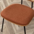 thumbnail image 6 of FOWEOAIU Modern Dining Chairs,Fabric Upholstered Side Chairs With Cane Back, Orange (Set of 2), 6 of 9