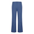 thumbnail image 4 of IYTR Men's Bottom Pants Retro Stretch Long Pants Vintage Flared Trousers 70s Style Long Pants with Pockets Blue L, 4 of 5