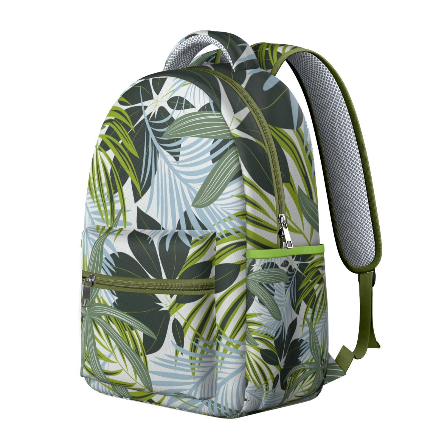 Hawaiian Themed Ergonomic School Backpack, Breathable Mesh Straps & Waterproof Exterior for All-Day Comfort