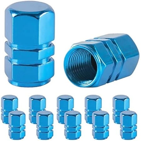 0829 JUSTTOP Car Tire Valve Stem Caps, 12pcs Air Caps Cover, Universal for Cars, SUVs, Bike, Trucks and Motorcycles-Pale Blue