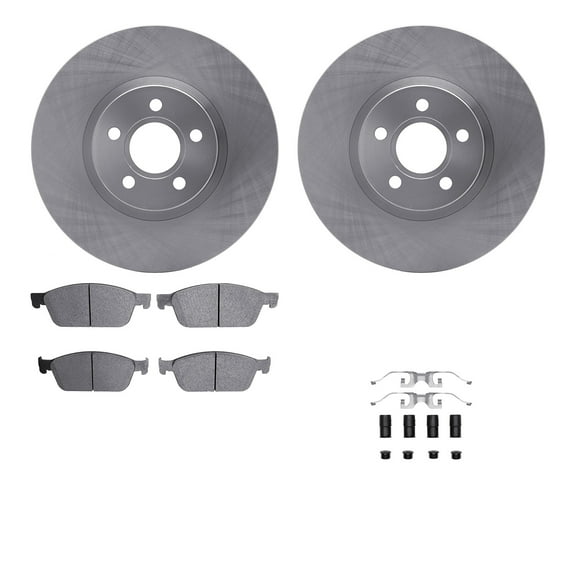 Dynamic Friction Company Front Brake Rotors with 5000 Advanced Brake Pads includes Hardware 6512-99828
