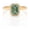 Rose Plated, variant on Emerald Cut Moss Agate Ring, Diamond Halo Ring, 925 Sterling Silver Wedding Ring, Anniversary Ring, Statement Ring, Engagement Ring.