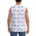 thumbnail image 4 of Fotbe Men's Party Shark Cute Print Men's Sleeveless Muscle Tank Tops Casual T-Shirts for Gym Workout Beach-Small, 4 of 8