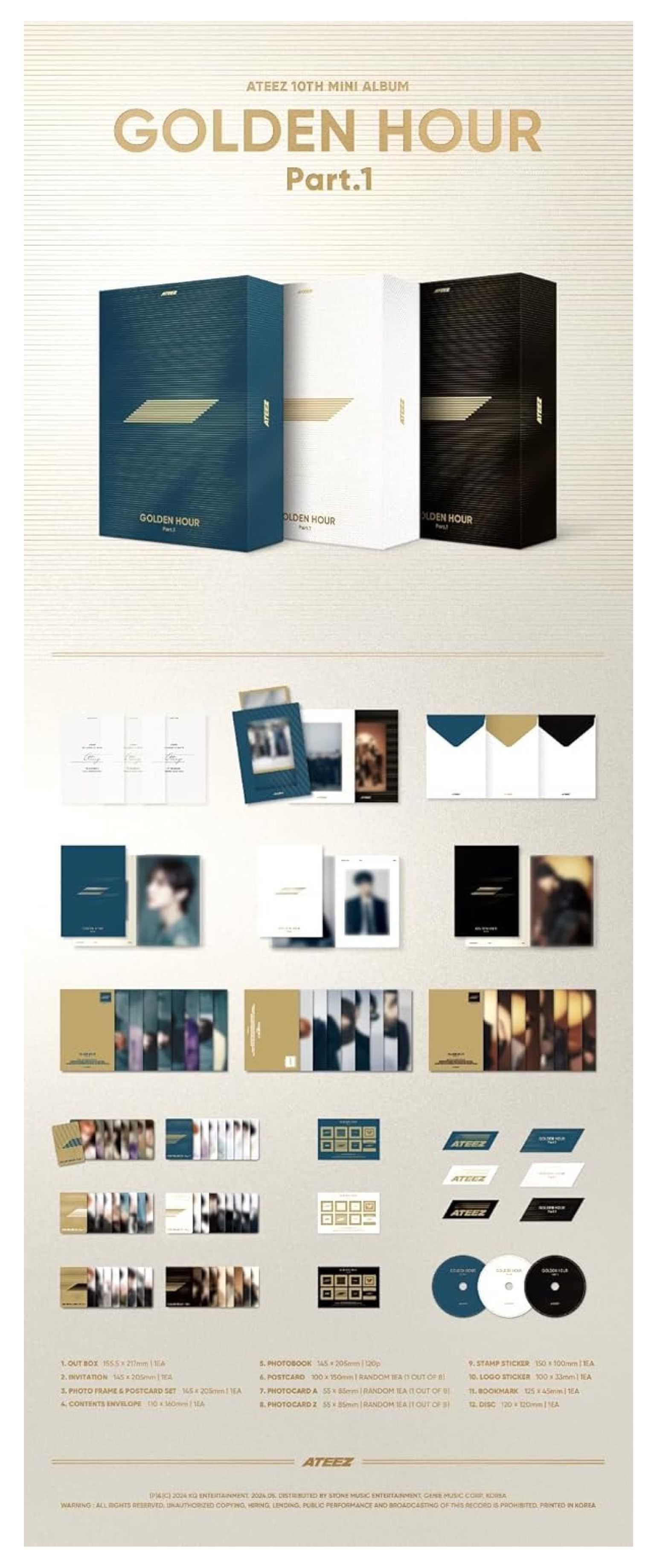 ATEEZ - ATEEZ GOLDEN HOUR シリアル 3枚 ATEEZ - GOLDEN HOUR: Part.3 - Pop-up Exclusive – Kawaii Gifts