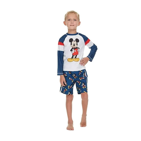 Disney Kid's 2 Piece Mickey Mouse Swim Set in Blue Size 2T