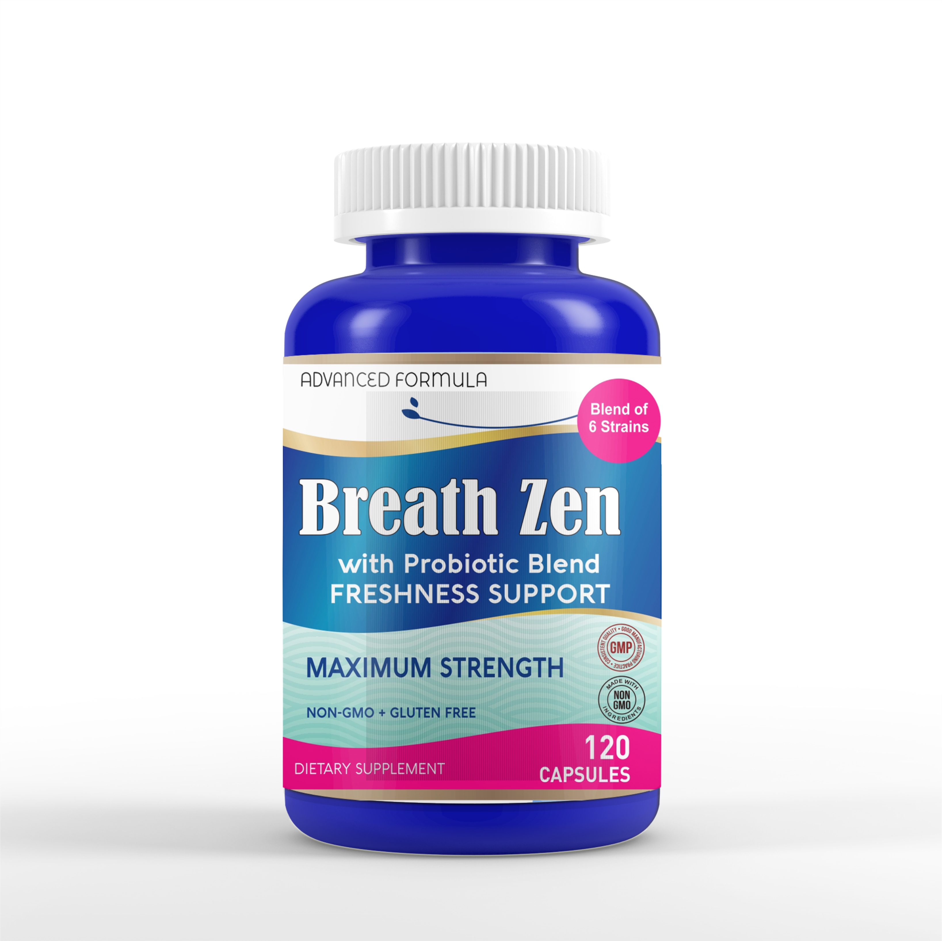 Breath Zen Bad Breath Freshener (120 caps) Dental Probiotics for Bad