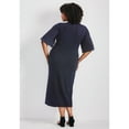 thumbnail image 2 of Avenue Women's Plus Size Nala Metallic Mock Wrap Dress, 2 of 2