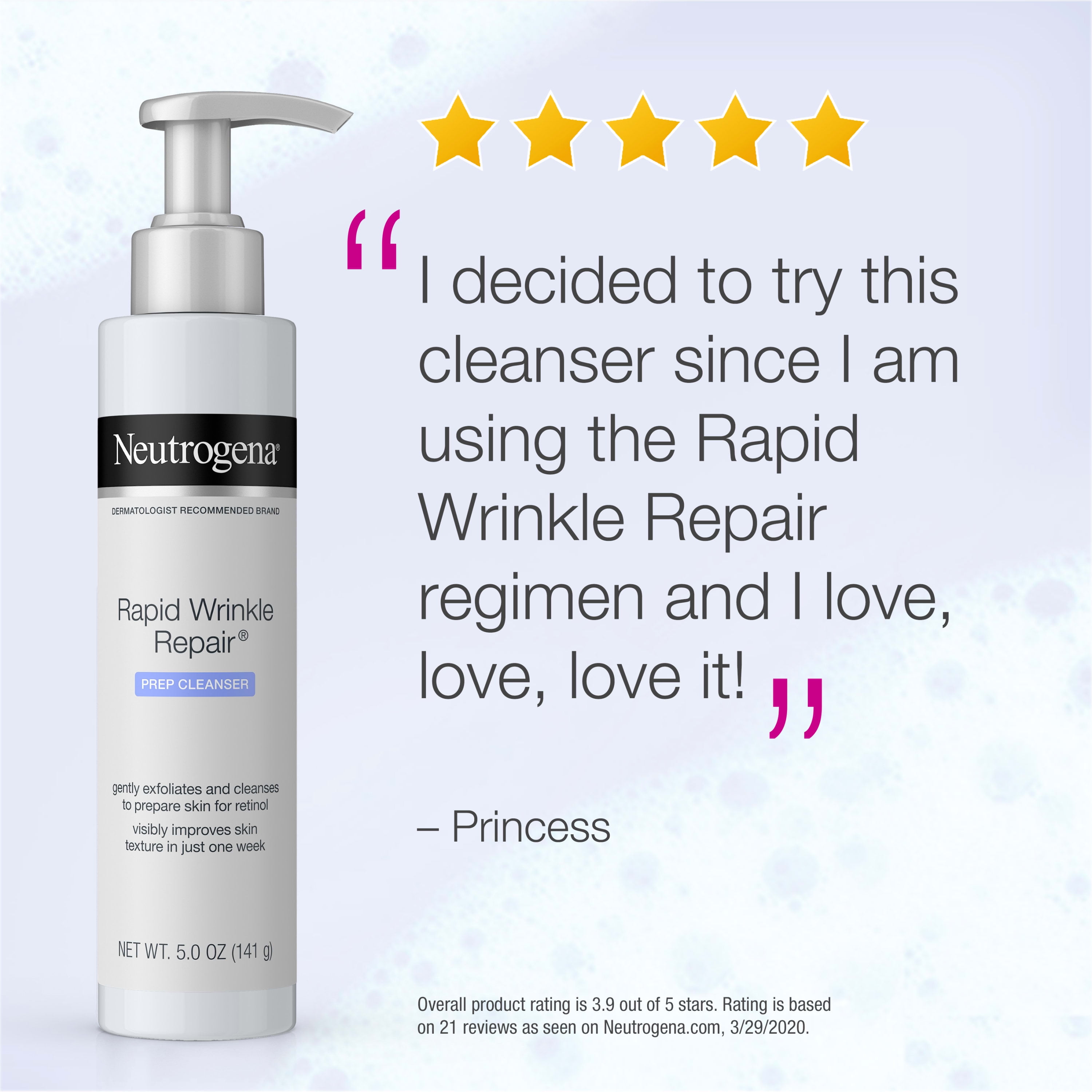 Neutrogena Rapid Wrinkle Repair Anti Wrinkle Facial Cleanser 5 oz