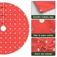 thumbnail image 6 of 30 Inch Christmas Tree Skirt – Velvet Plush Tree Mat, Soft Thickened Polyester with Red Ties, Single-Sided Printing, Available in 30in/36in/48in, Perfect for Holiday Xmas Tree Decoration, 6 of 7