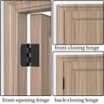 thumbnail image 2 of 3 Pack Door Hinges, Black Door Hinges 4in x 4in Interior and Exterior Door Hinges, Removable Pin, Heavy-Duty Hinges for Residential Doors with Square & Round Corners, 2 of 7