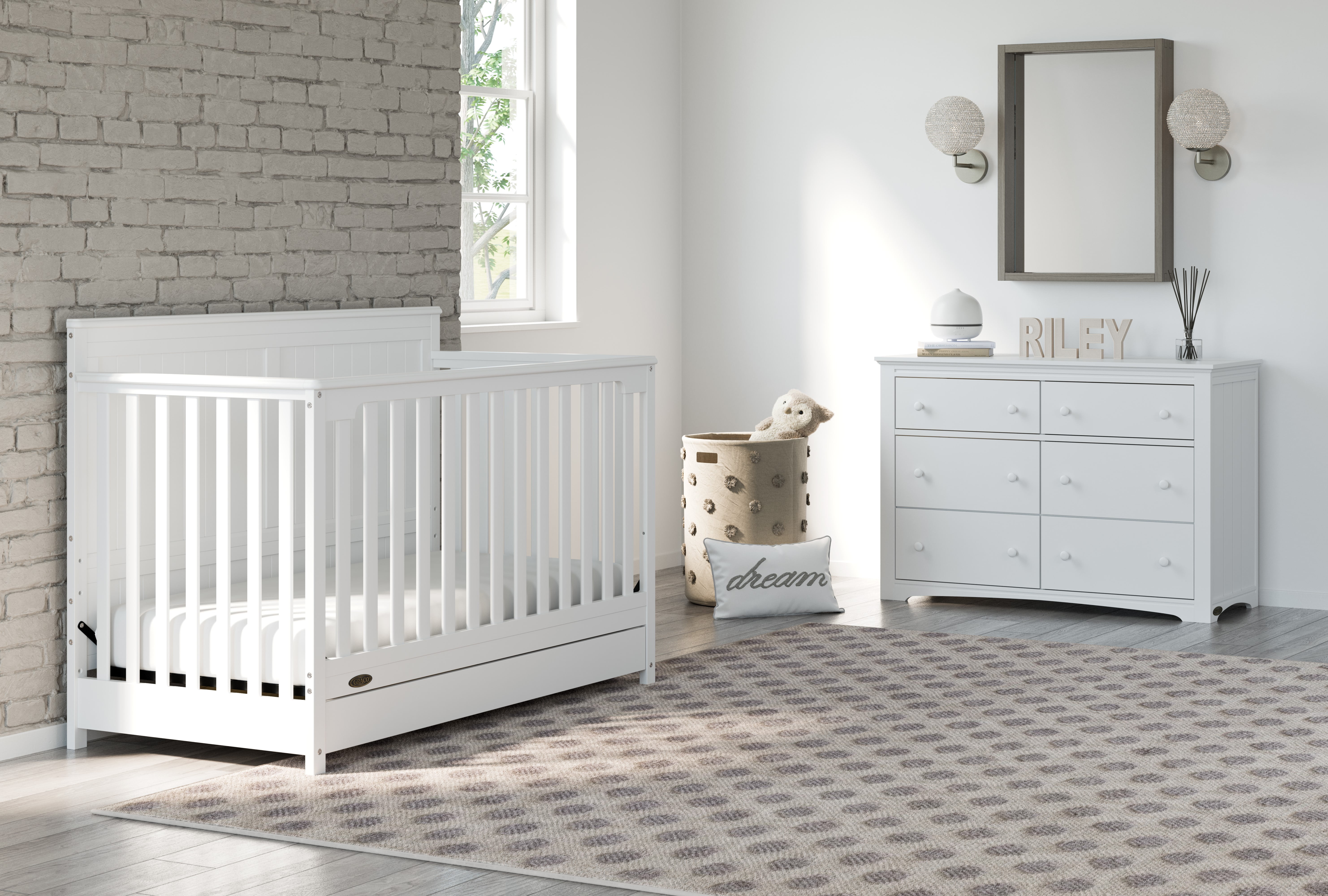 Graco Hadley 6-Drawer Classic Kids Double Dresser White