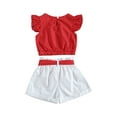 thumbnail image 3 of Toddler Kids Girl Shorts Set Polka Dot Sleeveless Tops+Shorts Outfits, 3 of 6