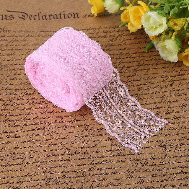Greensen 10 m/Roll 4.5CM Width Lace Ribbon DIY Decorative Lacework for Wedding Birthday Christmas,Wedding Decorative,Lace Ribbon
