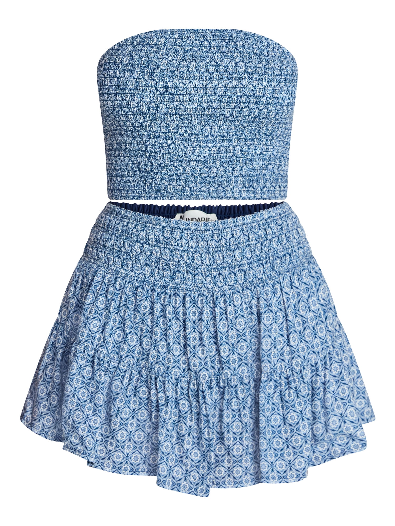 No Boundaries Strapless Top and Skirt Set, 2-Piece, Women's XXS-XXL