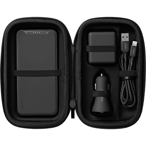 Pre-Owned ubiolabs Portable Charger Bundle with 6,000mAh Battery - Black