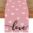 thumbnail image 1 of Pink Love Valentine's Table Runner, Seasonal Kitchen Dining Decoration Table for Indoor Home Party 13x72 Inch, 1 of 5