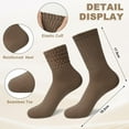 thumbnail image 4 of Chalier 6 Pairs Slouch Socks for Women, Soft Cotton Retro Scrunch Socks Mid Calf Rib Tube Socks Women, A-Black/Purple/Khaki/Beige/Light Gray/White, 4 of 31