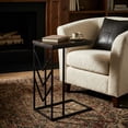 thumbnail image 4 of Bare Decor Warren Accent C-Table in Brown Color, Metal Base with Wood Top, 4 of 10