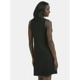 thumbnail image 3 of Time and Tru Women's Sleeveless Ribbed Swing Dress, Sizes XS-XXXL, 3 of 5