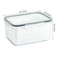 thumbnail image 2 of Food Storage Containers with Lids, Fruit Storage Containers for Fridge, Transparent Storage Box with Drain Basket Provide A Convenient Way to Store Food and Groceries to Help Reduce Clutter, 3300ML, 2 of 6