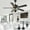 Black, variant on Cusp Barn 52inch Modern Glam Crystal Ceiling Fan with Light and Remote, 6 Speeds DC Motor Reversible Ceiling Fans