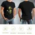 thumbnail image 5 of Hanmun Men's Cute Alien T-Shirts Short Sleeve Cotton Round Crew Neck Moisture Wicking Black USA, 5 of 9