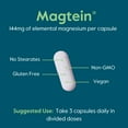 thumbnail image 6 of Magtein Magnesium L-Threonate Capsules - 2000mg per serving (120 Vegetarian Capsules) - Patented and Bioavailable Magnesium - No Stearates - No Fillers - Vegan - Non GMO - Gluten Free, 6 of 7
