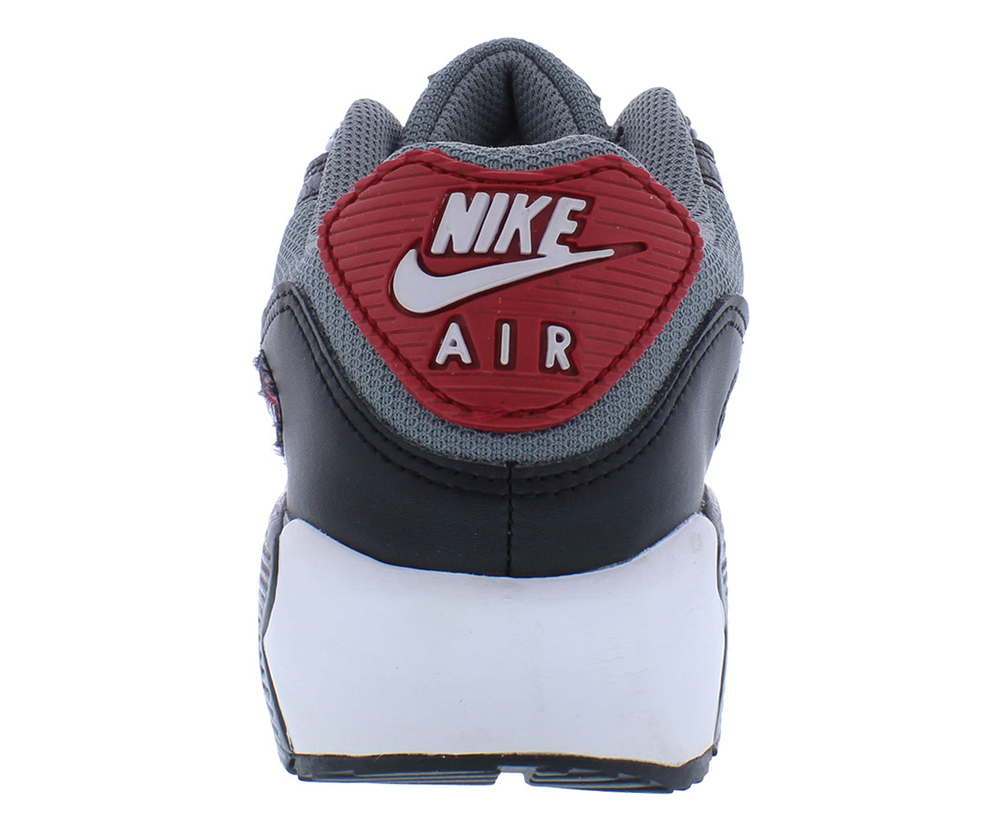 Nike Air Max 90 Next Nature GS Boys Shoes Size 7, Color: Black/White Cool Grey/Gym Red