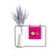 thumbnail image 1 of La vida es como una caja de Chocolates Tarjeta de jarrón de lavanda artificial, 1 of 3