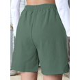 thumbnail image 3 of Omen Casual Shorts Drawstring Comfy Elastic Waist Summer Pull on Short with Pockets, 3 of 5