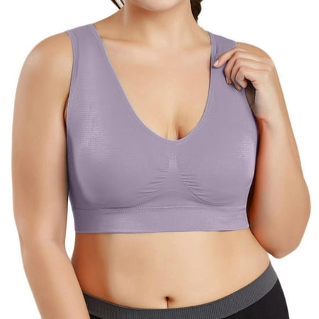 Women Bras Plus Size Clearance Breathable High Impact Sports Bras Seamless Push Up Wireless Bra Comfortable Adjustable Wireless T-Shirt Bra Full Coverage Bralettes Everyday Bra My Orders XL