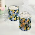 thumbnail image 2 of Yayeee 4 Pack Qtip Holder Bathroom Cotton Swab Canister with Lid Clear Dispenser Set, Cartoon Lemon Leaves, 2 of 6