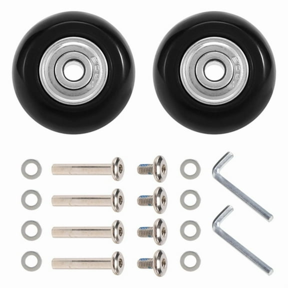 40 x 18mm Luggage Suitcase Wheels Replacement Repair kit 2 Pair