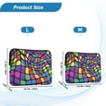 thumbnail image 4 of FORMRS 13-13.3 inch Laptop Sleeve Case Soft Carrying Quilted Computer Bag Cover, Colorful Psychedelic, 4 of 7