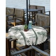 thumbnail image 2 of Fsddascl Sage Green Palm Tree Outdoor Tablecloth - 60 Inch Round Dining Table Cover, Tropical Botanical Summer Beach Waterproof Outdoor Table Cloth with Umbrella Hole & Zipper for Picnic/Patio/Party, 2 of 7