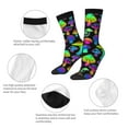 thumbnail image 3 of Yiaed Bright Mushrooms Print Great elasticity Crew Socks Sports socks for Men and Women, 3 of 5