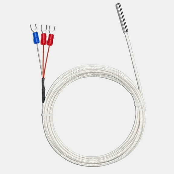 Pt100 Temperature Sensor Probe,Waterproof Stainless Steel Thermistor Three Wire 1.5Meter
