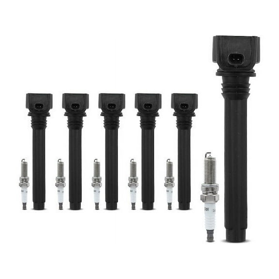 Ignition Coil Set with Spark Plugs 6 - Compatible with 2011 - 2016 Chrysler Town & Country 3.6L V6 2012 2013 2014 2015