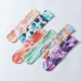 thumbnail image 7 of Women's Yoga Pilates Socks with Grips Non Slip Colorful Tie Dye Cushioned Crew Socks for Barre Ballet Dance, Medium 6-9, 7 of 7