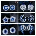 thumbnail image 2 of Silver Plated Cubic Zirconia Leaf Blue Stud Earrings for Women Fashion Jewelry, 2 of 9