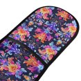 thumbnail image 2 of Dailycode Double Sided Oven Mitt with Loop Heat Resistant Kitchen Long Potholders 7" x 35" Vibrant Floral Flower Damask, 2 of 6
