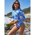 thumbnail image 4 of Sociala Women's One Piece Rash Guard Floral Swimming Suit UPF 50+ Sun Protection Swimwear, 4 of 6